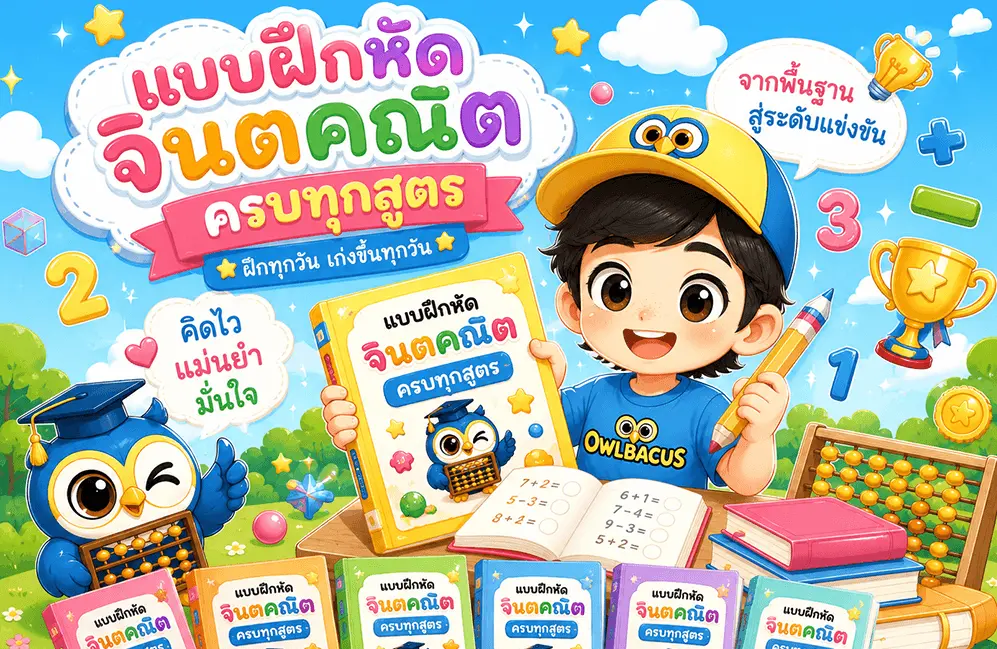 แบบฝึกหัดจินตคณิต 40+ ข้อ ครบทุกระดับ พร้อมเฉลย